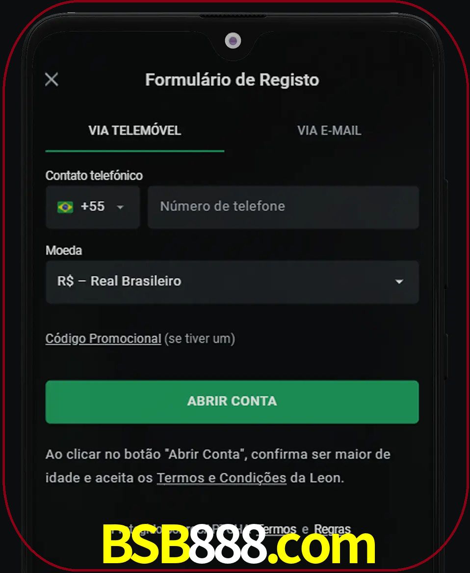Abra o aplicativo e inicie o processo de registro.
