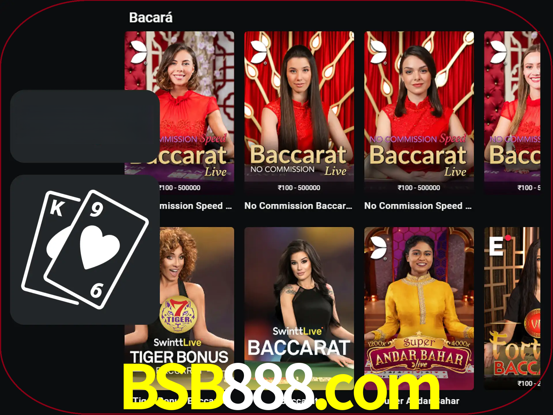 Ganhe muito dinheiro jogando jogos de bacará.
