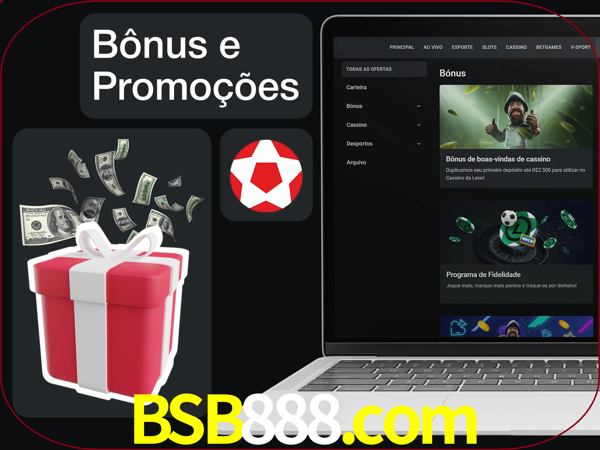 Verifique se há novos bônus e promoções.