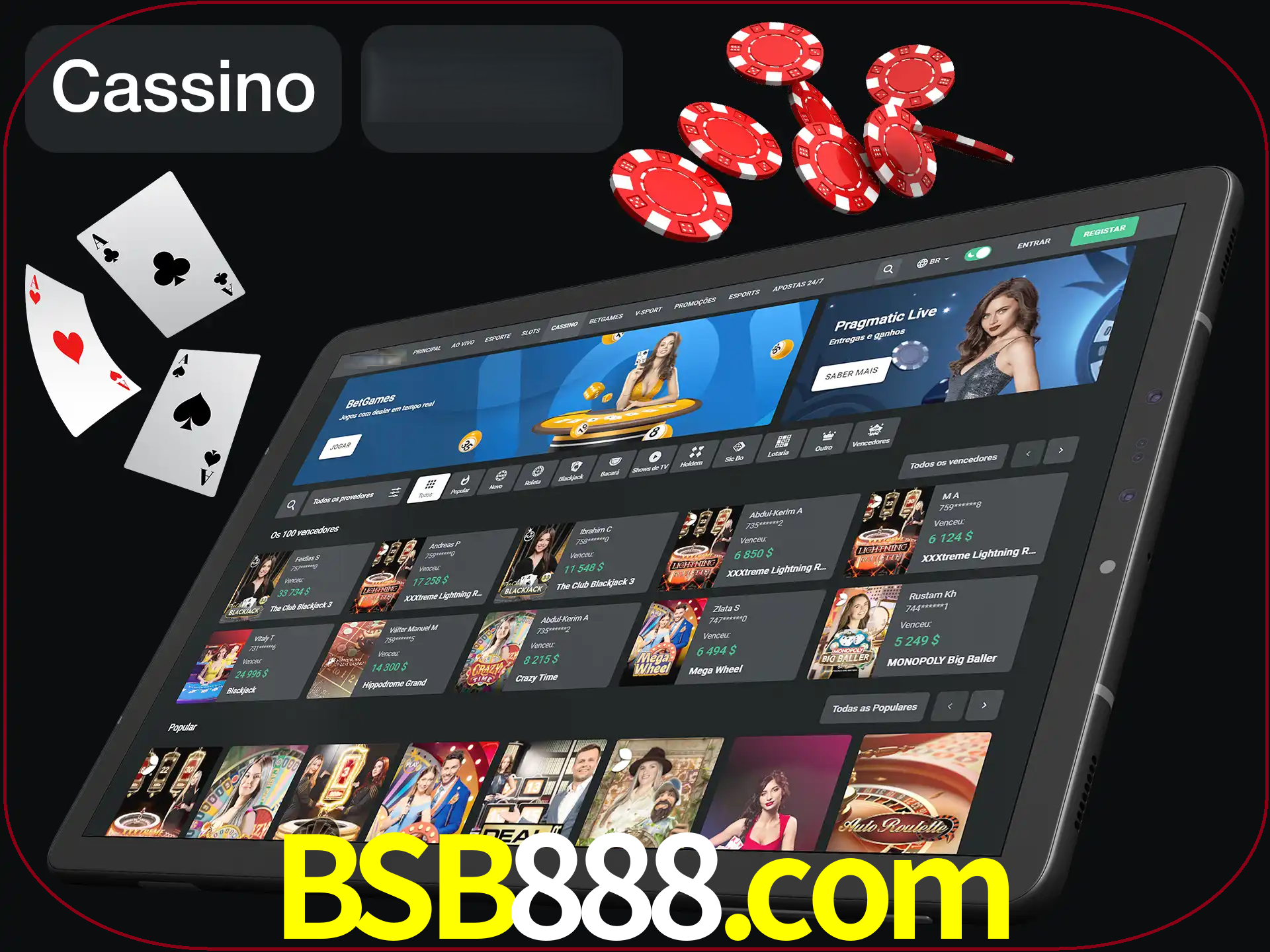 Jogue vários jogos de cassino em nosso cassino.