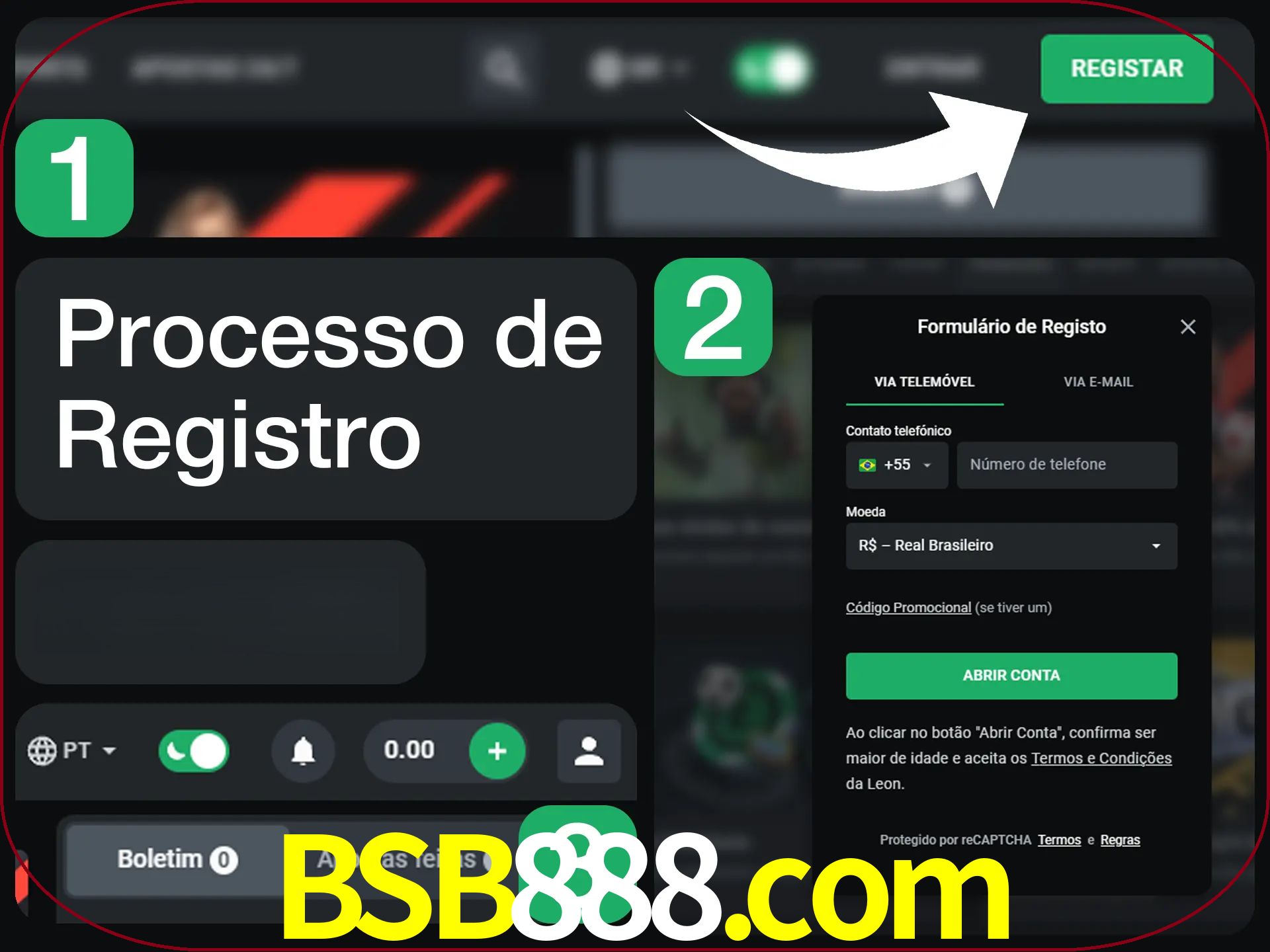O processo de registro na LeonBet é simples.